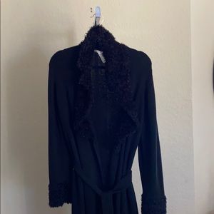 Ladies belted midi sweater